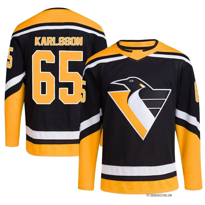 Black Men's Erik Karlsson Pittsburgh Penguins Authentic Reverse Retro 2.0 Jersey