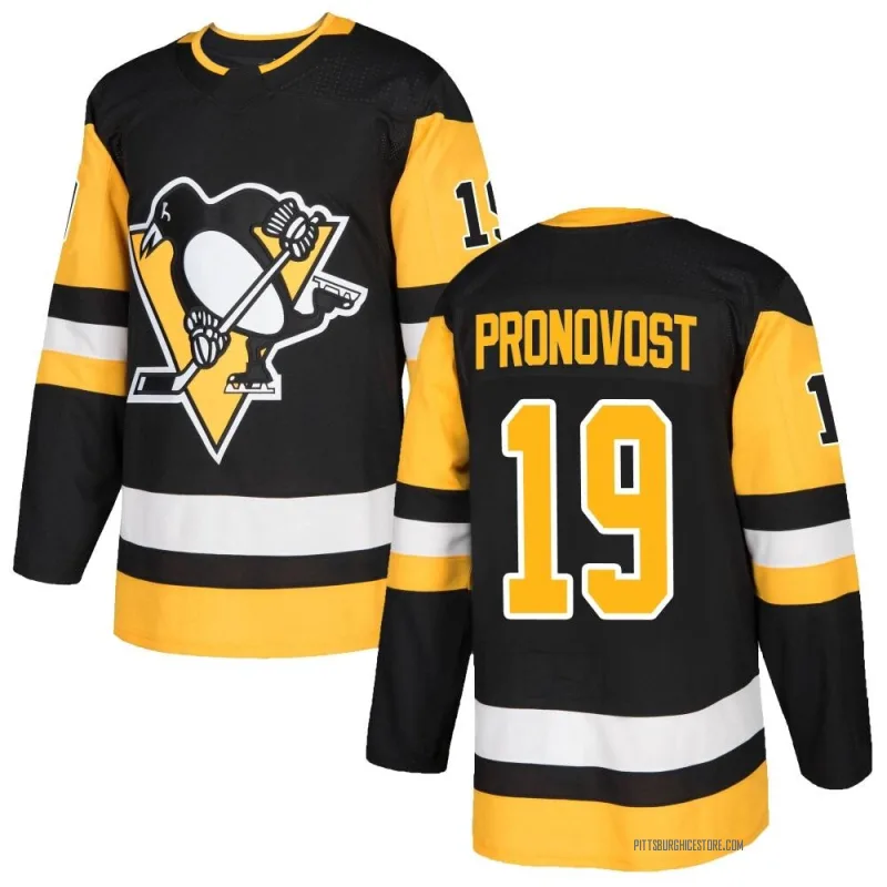 Black Men's Jean Pronovost Pittsburgh Penguins Authentic Home Jersey