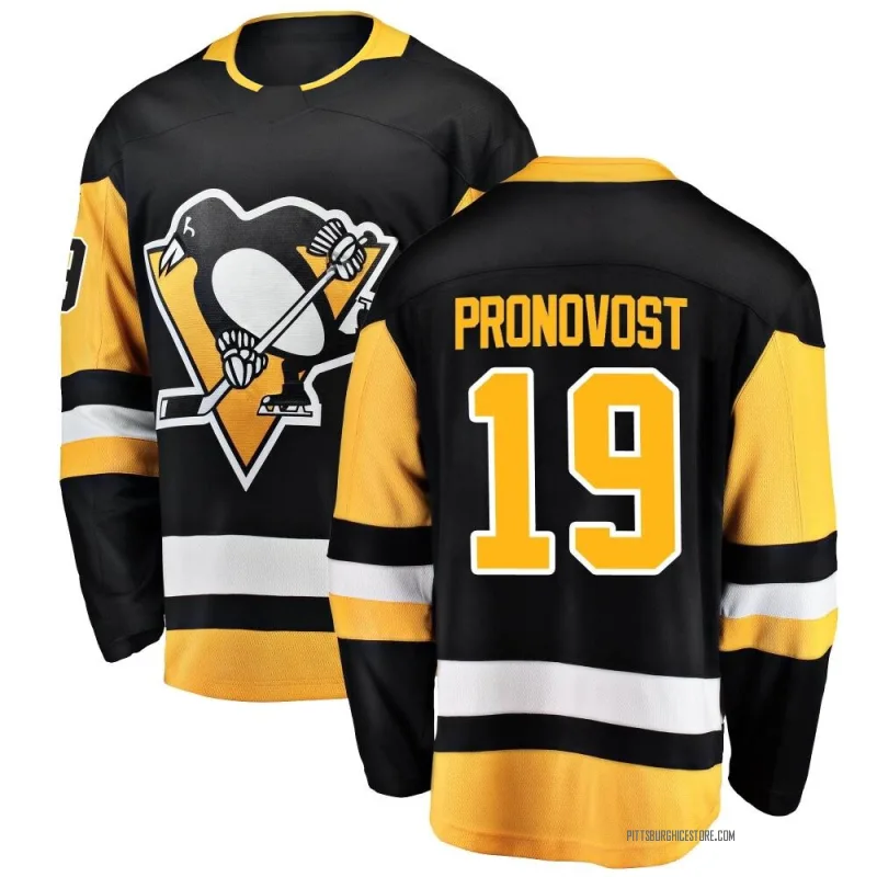 Black Men's Jean Pronovost Pittsburgh Penguins Breakaway Home Jersey