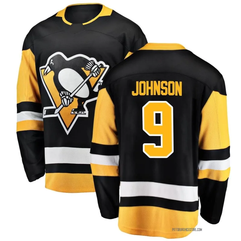 Black Men's Mark Johnson Pittsburgh Penguins Breakaway Home Jersey