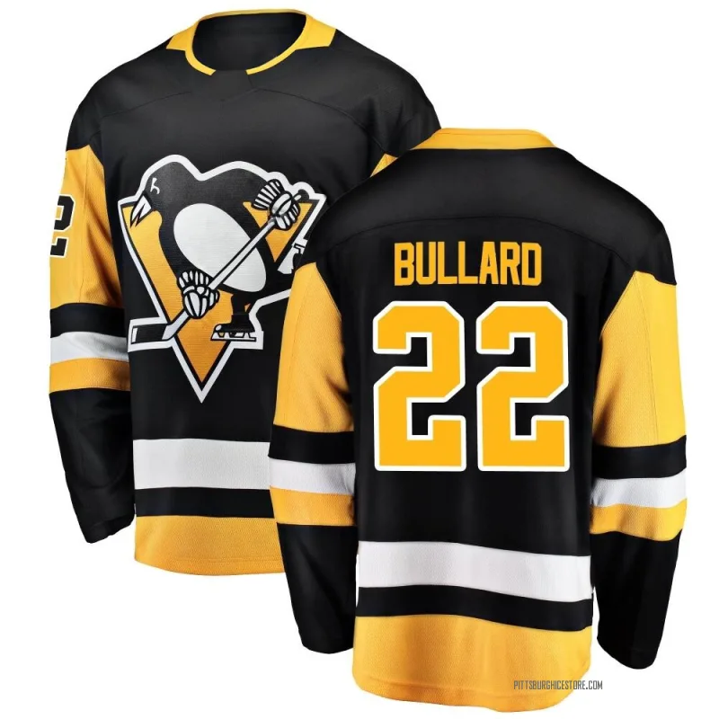 Black Men's Mike Bullard Pittsburgh Penguins Breakaway Home Jersey