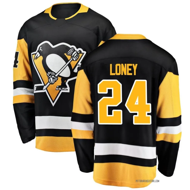 Black Men's Troy Loney Pittsburgh Penguins Breakaway Home Jersey