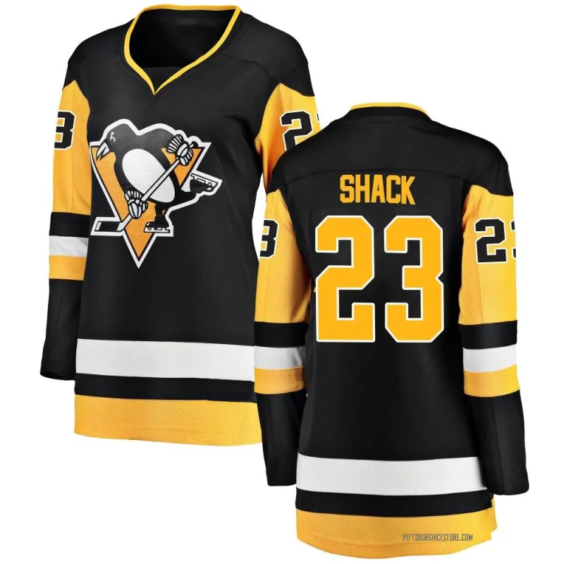 Black Women's Eddie Shack Pittsburgh Penguins Breakaway Home Jersey