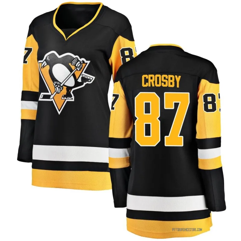 Black Women's Sidney Crosby Pittsburgh Penguins Breakaway Home Jersey