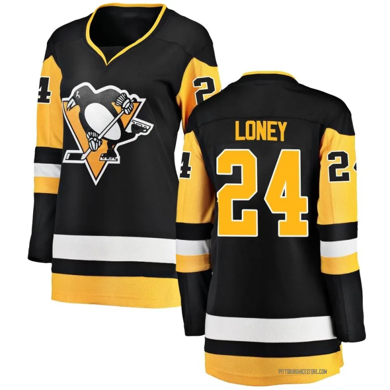 Black Women's Troy Loney Pittsburgh Penguins Breakaway Home Jersey