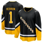 Black Youth Denis Herron Pittsburgh Penguins Breakaway 2021/22 Alternate Premier Player Jersey