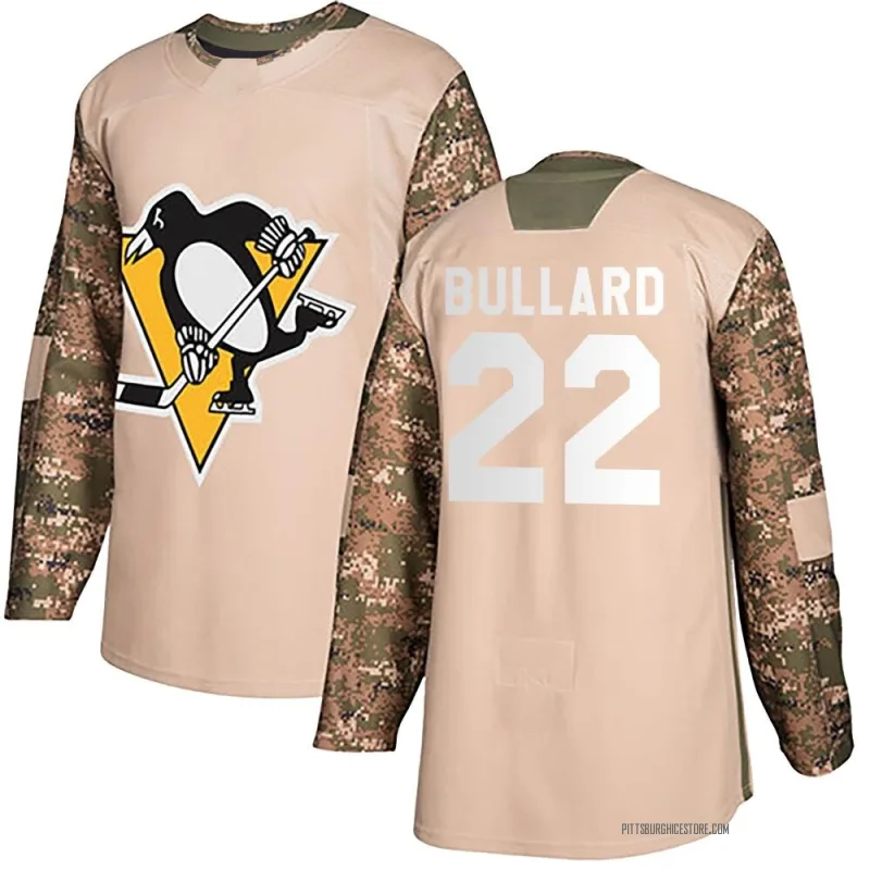 Camo Men's Mike Bullard Pittsburgh Penguins Authentic Veterans Day Practice Jersey