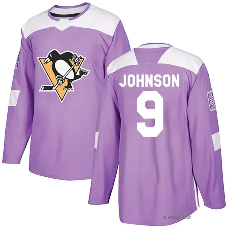 Purple Men's Mark Johnson Pittsburgh Penguins Authentic Fights Cancer Practice Jersey