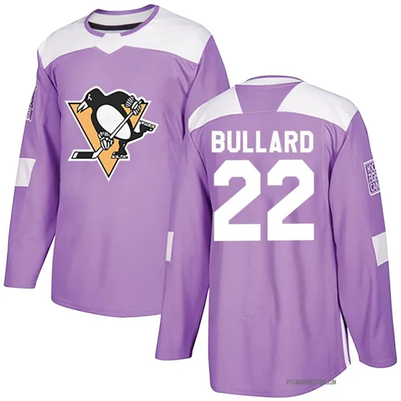 Purple Men's Mike Bullard Pittsburgh Penguins Authentic Fights Cancer Practice Jersey