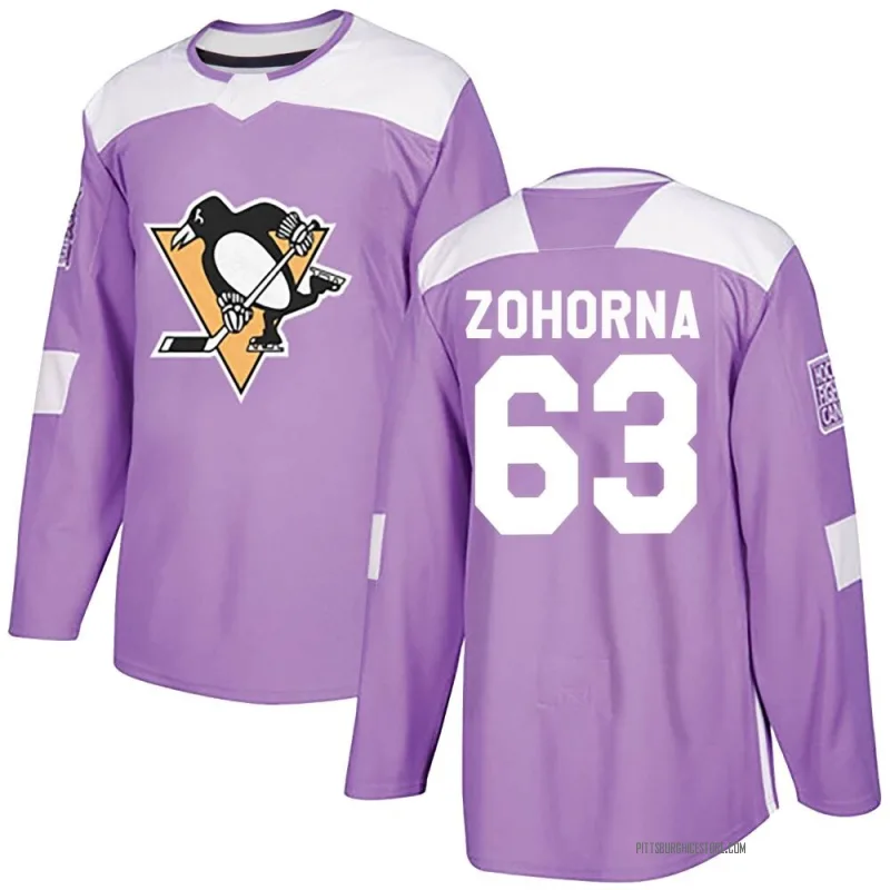 Purple Men's Radim Zohorna Pittsburgh Penguins Authentic Fights Cancer Practice Jersey