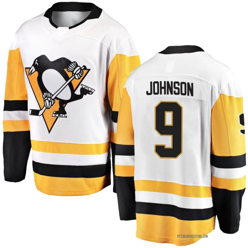 White Men's Mark Johnson Pittsburgh Penguins Breakaway Away Jersey