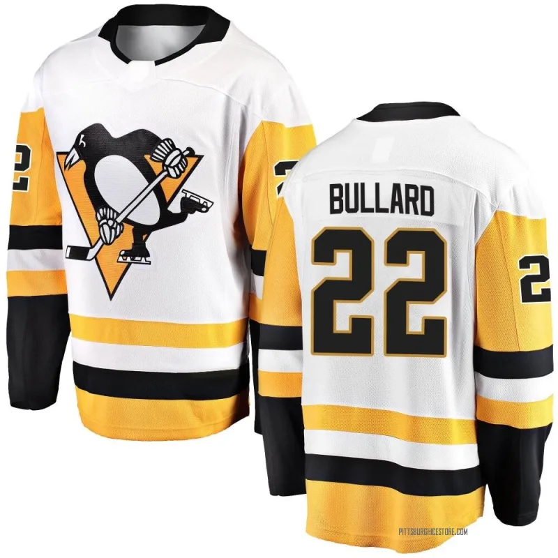 White Men's Mike Bullard Pittsburgh Penguins Breakaway Away Jersey