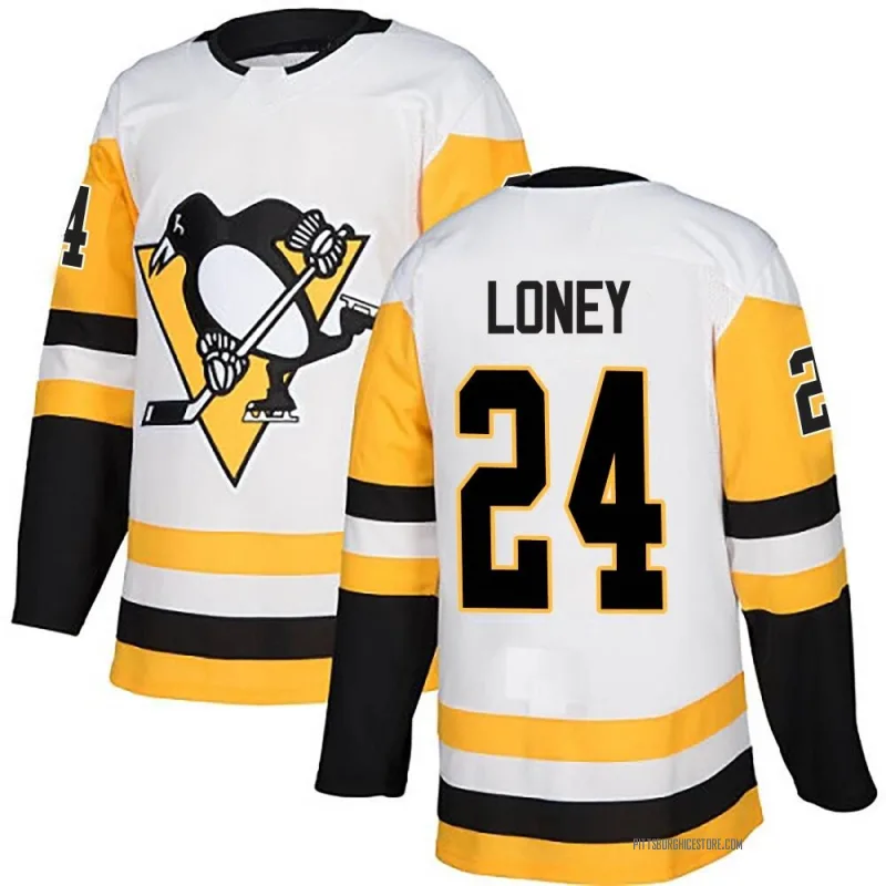 White Men's Troy Loney Pittsburgh Penguins Authentic Away Jersey