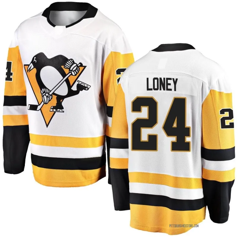 White Men's Troy Loney Pittsburgh Penguins Breakaway Away Jersey