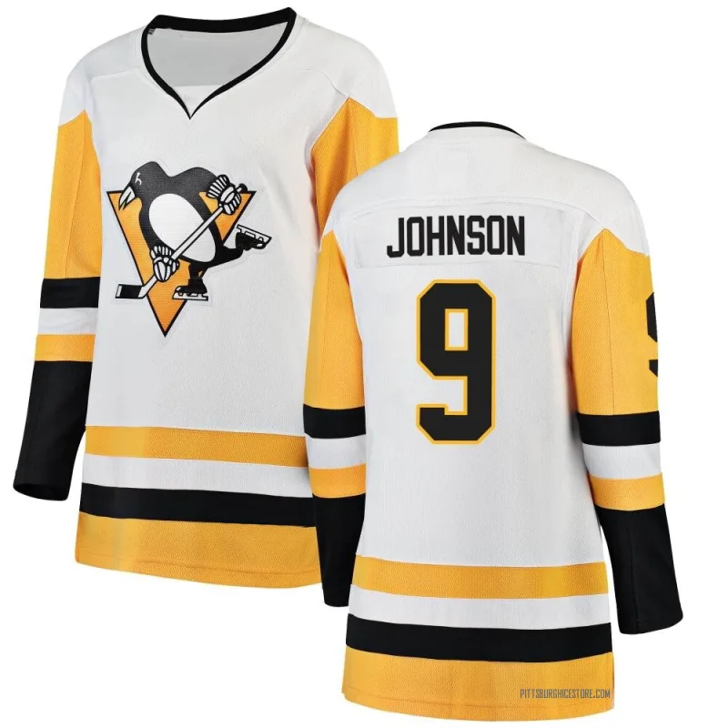 White Women's Mark Johnson Pittsburgh Penguins Breakaway Away Jersey