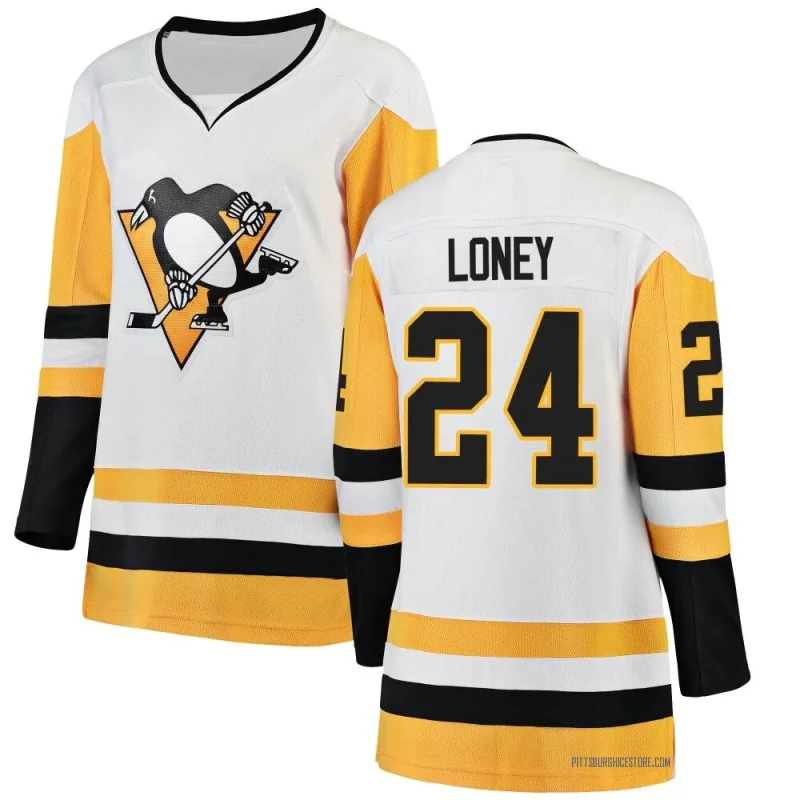 White Women's Troy Loney Pittsburgh Penguins Breakaway Away Jersey