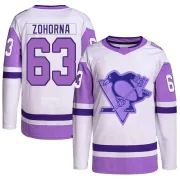 White/Purple Men's Radim Zohorna Pittsburgh Penguins Authentic Hockey Fights Cancer Primegreen Jersey